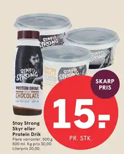 SPAR Stay Strong Skyr eller Protein Drik tilbud