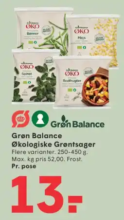 SPAR Grøn Balance Økologiske Grøntsager tilbud
