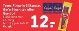 SPAR Toms Pingvin Slikpose Go'e Stænger eller Ga-Jol tilbud