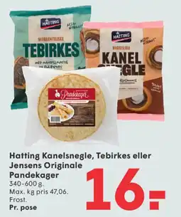 SPAR Hatting KanelSnegle, Tebirkes eller Jensens Originale Pandekager tilbud
