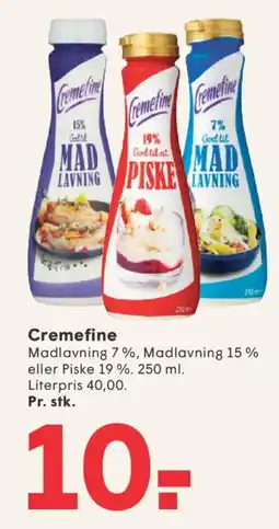 SPAR Cremefine Madlavning 7 %, Madlavning 15 % eller Piske 19 % tilbud