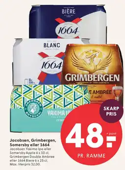SPAR Jacobsen, Grimbergen, Somersby eller 1664 tilbud
