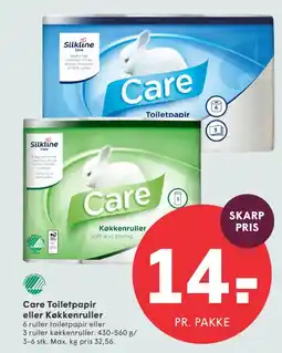 SPAR Care Toilet Papir eller Køkkenruller tilbud