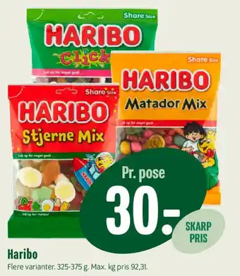 Haribo Stjerne Mix Matador Mix Click