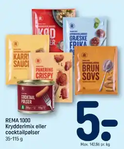 REMA 1000 Rema 1000 krydderimix eller cocktailpølser tilbud