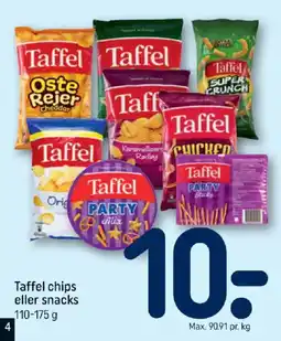 REMA 1000 Taffel chips eller snacks tilbud