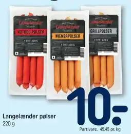 REMA 1000 Langelænder pølser tilbud