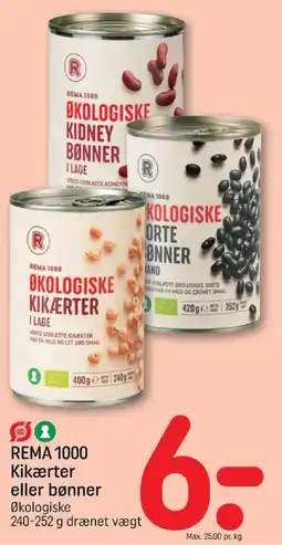 REMA 1000 Rema 1000 kikærter eller bønner tilbud