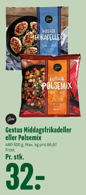 Gestus Middagsfrikadeller eller Pølsemix