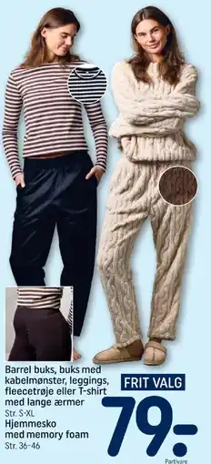 REMA 1000 Partivare barrel buks, buks med kabelmønster, leggings, fleecetrøje eller t-shirt med lange ærmer tilbud