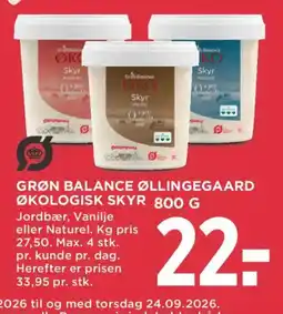 MENY Grøn Balance Økologisk Skyr tilbud