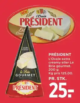 MENY President l'ovale extra creamy eller le brie gourmet tilbud