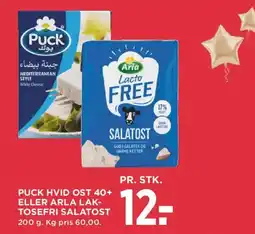 MENY Puck hvid ost eller arla laktosefri salatost tilbud