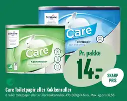 Min Købmand Care Toilet Papir eller Køkkenruller tilbud