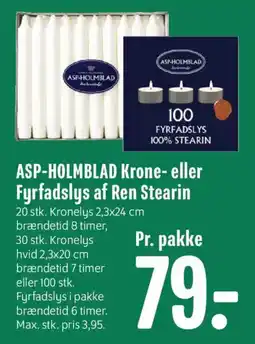 Min Købmand Asp-holmblad krone- eller fyrfadslys af ren stearin tilbud