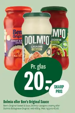 Min Købmand Dolmio eller Ben's Original Sauce tilbud