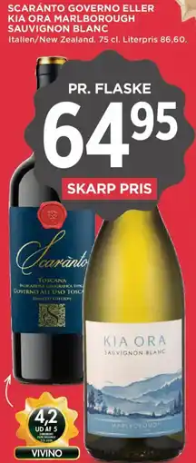 MENY Scaranto Kia Ora Sauvignon Blanc tilbud