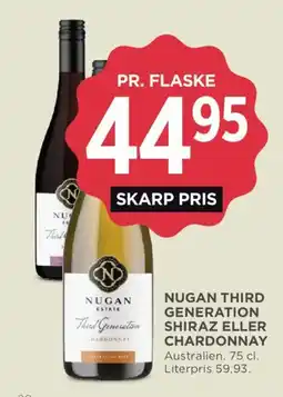 MENY Nugan Third Generation Shiraz Eller Chardonnay tilbud