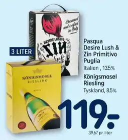 REMA 1000 Pasqua Desire Lush & Zin Primitivo Riesling tilbud