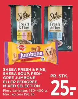 MENY Sheba Fresh & Fine, Sheba Soup, Pedigree Jumbone eller Pedigree Mixed Selection tilbud