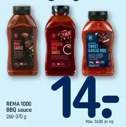 REMA 1000 Rema 1000 bbq sauce tilbud