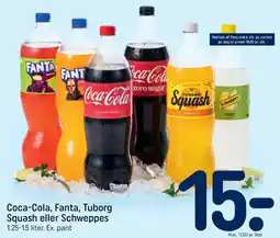 REMA 1000 Coca-Cola, Fanta, Tuborg Squash eller Schweppes tilbud