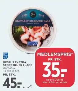MENY Gestus ekstra store rejer i lage tilbud