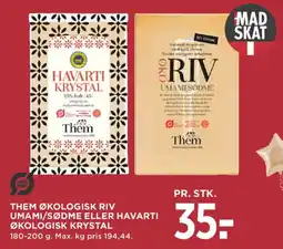 MENY Them økologisk riv umami/sødme eller havarti økologisk krystal tilbud