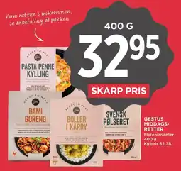 MENY Gestus middagsretter tilbud