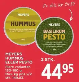 MENY Meyers hummus eller pesto tilbud