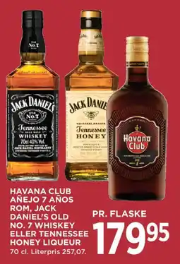 MENY Havana Club Rom, Jack Daniel's Old No. 7 Whiskey Eller Tennessee Honey Liqueur tilbud