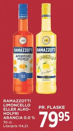 MENY Ramazzotti limoncello eller alkoholfri arancia 0.0 % tilbud