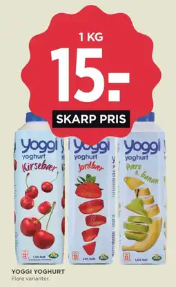MENY Yoggi yoghurt tilbud