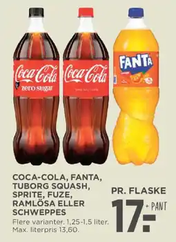 MENY Coca-Cola, Fanta, Tuborg Squash, Sprite, Fuze, Ramløsa Eller Schweppes tilbud
