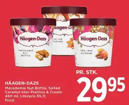MENY Häagen-Dazs Macadamia Nut Brittle Salted Caramel eller Pralines & Cream tilbud