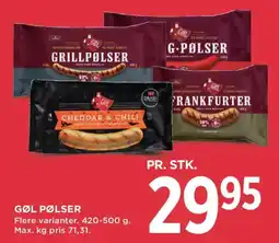 MENY Gøl pølser tilbud