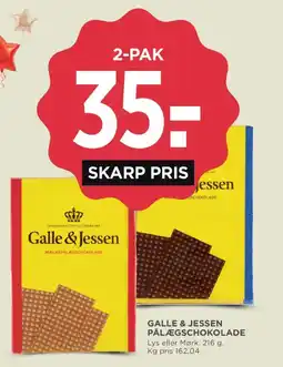 MENY Galle & Jessen pålægsschokolade tilbud