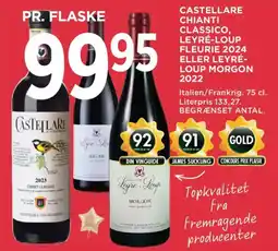 MENY Castellare Chianti Classico, Leyre-Loup Fleurie, Leyre-Loup Morgon tilbud