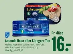 Min Købmand Amanda Rogn eller Glyngøre Tun tilbud