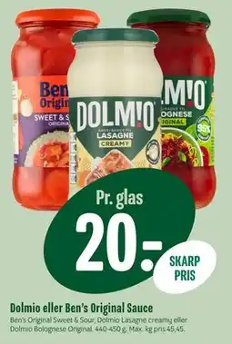 Min Købmand Dolmio eller Ben’s Original Sauce tilbud