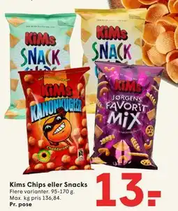 SPAR Kims Chips eller Snacks tilbud