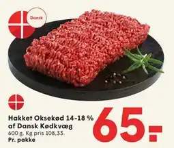 SPAR Hakket Oksekød 14-18 % af Dansk Kødkvæg tilbud