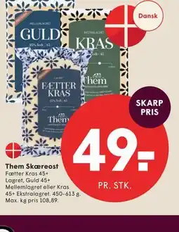 SPAR Them Skæreost tilbud