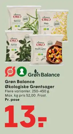SPAR Grøn Balance Økologiske Grøntsager tilbud