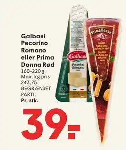 SPAR Galbani Pecorino Romano eller Prima Donna Rød tilbud
