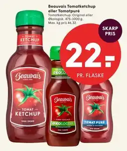 SPAR Beauvais Tomatketchup eller Tomatpuré tilbud