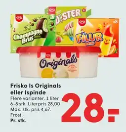 SPAR Frisko Is Originals eller Ispinde tilbud