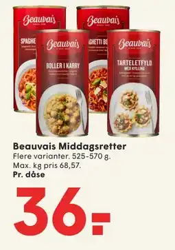 SPAR Beauvais Middagsretter tilbud