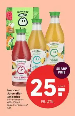 SPAR Innocent Juice eller Smoothie tilbud