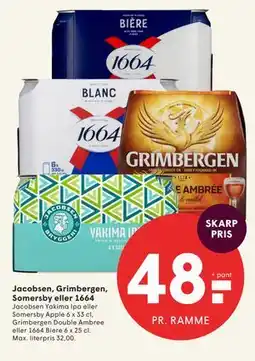 SPAR Jacobsen, Grimbergen, Somersby eller 1664 tilbud